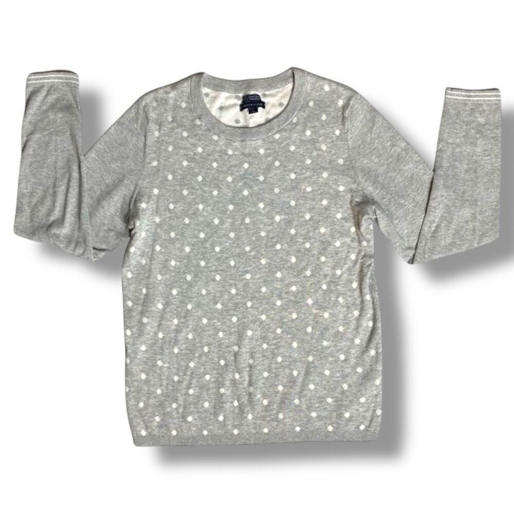 Tommy Hilfiger Sweater Women’s Medium Size M Gray Cotton Crewneck Pullover‎